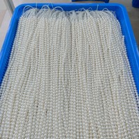 Perle d'eau douce naturelle blanche de qualité supérieure AAA 7-8 mm, lustre élevé, sans défaut, forme ronde, DIY