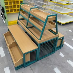 Venta al por mayor soporte de exhibición de madera ligero de un solo lado tienda en línea estante de exhibición de mesa para aperitivos y muñecas UK-Shop - Product Image 3