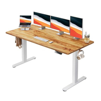 Cadre de bureau debout électrique à moteur unique stable réglable en hauteur bureau en métal de conception pliable 1400 600 bureaux d'ordinateur de 18mm