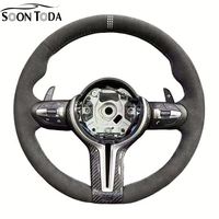 Volant sport en fibre de carbone et suède pour BMW Série 3/4 F30 F20 M4 F82 F10 M5 X3 F25 X1 E84 F32 330i F30 F15 E92 CS F05