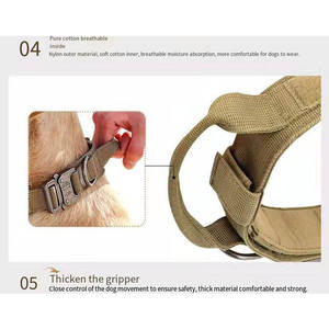 <span class=keywords><strong>Collar</strong></span> de Perro Antiguo de 3.8cm para Perros Grandes, para Senderismo y Entrenamiento al Aire Libre, Color Verde, Hebilla de Metal, <span class=keywords><strong>Collar</strong></span> Táctico de Nailon Resistente con Asa - Product Image 4