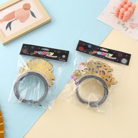 Serre-tête en papier creux à thème anniversaire pour enfants avec texte Joyeux Anniversaire pour accessoires de fête d'anniversaire