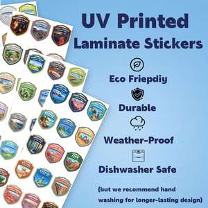 Botella de Agua de Acero Inoxidable de 32 oz, Portátil, a Prueba de Fugas y Ligera, con Grabado Personalizado Único de Parques Nacionales y Pegatinas - Product Image 4