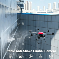 Plateforme de lavage aérien haute pression pour l'élimination persistante des contaminants – Drone de nettoyage de façades de bâtiments multi-scénarios