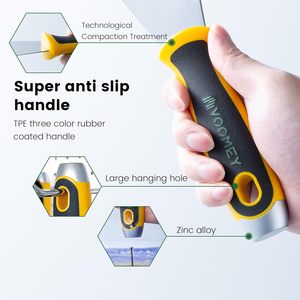 Voomey 6 Stuks 420 Roestvrijstalen Verf Schraper Gereedschap Gipsplaten Mes Set Voor Renovatie Van Oude Muren Gebruikt Voor Het Aanbrengen Van Stopverf Verwijderen - Product Image 4