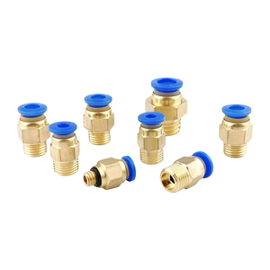 PC Brass Pneumatic Fitting Straight air Hose Connect air Tube Push in <b>Quick</b> <b>Connector</b> Plastic Button Swivel Pneumatic Fitting - Product Image 4