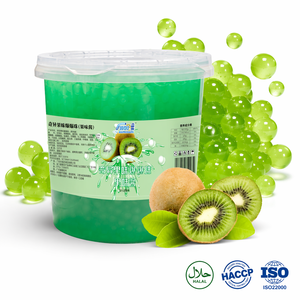 Perles de boba éclatantes au jus de kiwi de 1,3 kg - Fournisseur d'usine en gros pour bubble tea et desserts - Product Image 1
