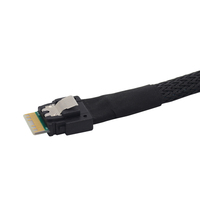 SFF-8654 SAS ramping 4i 38pin Mini SAS HD SFF-8643 36pin kabel Target plastik dengan jaket PVC tembaga murni untuk Transfer Data