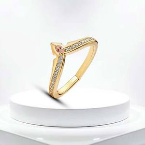 Anillo de Plata de Ley 925 con Lazos Rojos, Rosas y Blancos, Diseño Abierto, para Mujer, Joyería, Regalo de Moda para Boda, Aniversario o Fiesta - Product Image 5