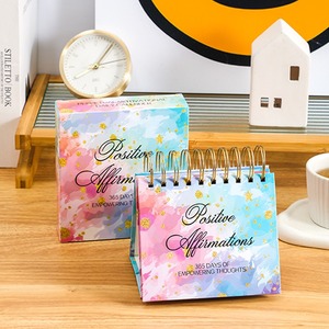 Calendario de Cartón Inspirador en Inglés 2026, Creativo y Motivacional, Superficie Barnizada, Artículos Decorativos de Escritorio, 365 Días, Anual - Product Image 3
