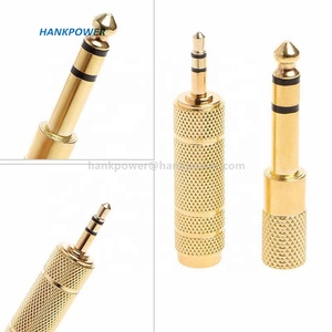 זהב מצופה 3.5mm כדי 6.5 ממיר מחבר 6.5mm זכר ל 3.5mm נקבה אודיו מתאם עבור גיטרה אוזניות מיקרופון - Product Image 5