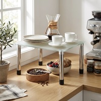 Étagère de rangement moderne pour comptoir de cuisine, idéale comme support surélevé pour station café ou salle à manger
