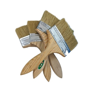 Pinceau à peinture pour murs à parois épaisses de 4 pouces, qualité industrielle et bricolage, avec manche en bois, option OEM, garantie de 3 mois - Product Image 5