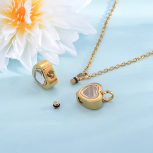 Pendentif Cœur Commémoratif en Acier Inoxydable, Bijou Funéraire pour Cendres Humaines, Collier Urne pour Cendres Humaines ou d'Animaux de Compagnie - Product Image 5