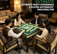 Table de Mahjong Électrique Pliante Automatique pour 4 Joueurs, Pieds en Acier Inoxydable, Design Minimaliste Moderne, Pieds Fixes, Divertissement Familial