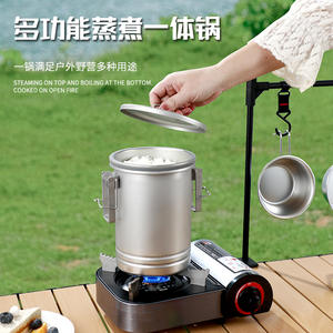 Marmite de cuisson d'extérieur en acier inoxydable 304, portable, scellée, légère, multifonctionnelle, pour le camping et les voyages - Product Image 3