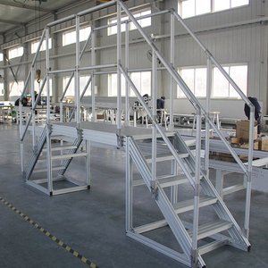 <b>Aluminum</b> Profile <b>Work</b> <b>Platform</b> With Stairs 500kg Load Industrial Use Customizable Size - Product Image 3