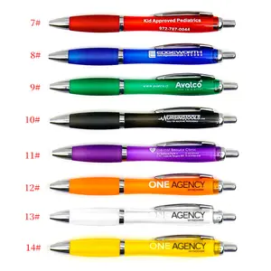 Hete Verkoop Balpen Goedkope Eenvoudige Pen Promotie Gift Balpen Custom Logo Gedrukt Hotel Plastic Kalebas Balpen