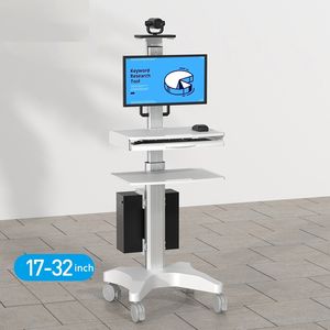 Chiều cao có thể điều chỉnh bệnh viện máy tính di động giỏ hàng Màn hình y tế giỏ hàng telemedicine thiết bị đầu cuối - Product Image 4