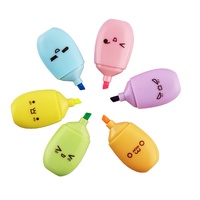 Surligneur Mignon en Forme d'Aubergine de Dessin Animé, Stylo Créatif Portable Mini pour Étudiant, PVC OPP en Gros