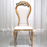 Chaise de salle à manger rembourrée en mousse haute densité, durable, avec dossier solide en acier inoxydable, pour événements hôteliers et location