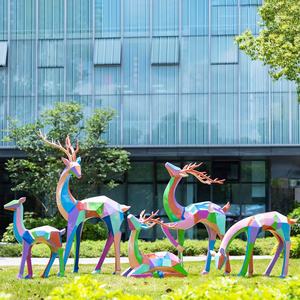 Personalizado moderno Metal artesanía jardín fibra de vidrio Acero inoxidable Animal al aire libre comercial escultura grande Hotel Animal - Product Image 4