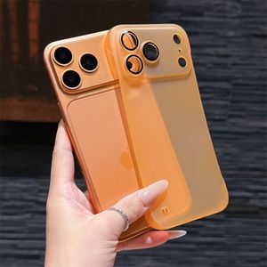 Hard Pc Magnetic Phone case for iphone 17 Pro Max Matte for iphone 17 Frameless Tpu Bumper with Glass <b>Lens</b> <b>Protector</b> case - Product Image 1
