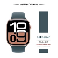 Tali Jam Tangan Pintar Silikon Lembut dengan Pengganti Kancing Gesper untuk IWatch Seri 1 hingga 12 Ultra 13 SE 3 untuk Pemakaian Sehari-hari