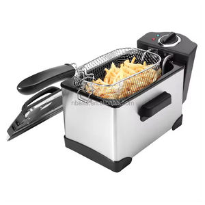 Machine à frites en acier inoxydable 2 réservoirs 2 paniers <span class=keywords><strong>Friteuse</strong></span> électrique commerciale à croustilles <span class=keywords><strong>Friteuse</strong></span> électrique commerciale en acier inoxydable profond - Product Image 2
