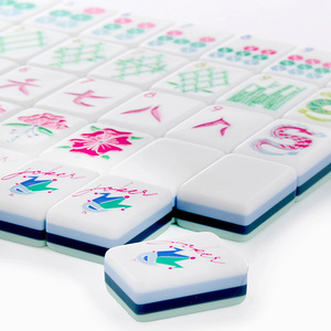 Customized Dark Green 4-layer Acrylic Engraved travel american <b>mahjong</b> 30MM American <b>Mahjong</b> Tiles by the Manufacturer - Product Image 2