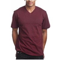 T-shirt personnalisé de haute qualité 95% coton 5% Spandex sérigraphie t-shirts à manches courtes pour hommes slim fit col en V