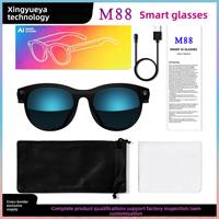 Lunettes intelligentes M88 Pro avec caméra HD 5MP, appels sans fil BT 5.4, assistant vocal IA, traduction en temps réel, lunettes de soleil intelligentes