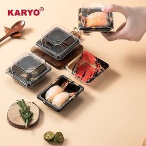 1200 contenedor de plástico de color Arce aPET/PSetizer embalaje de alimentos bandeja cuadrada para sushi caja para llevar Sushi - Product Image 3