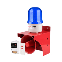 Alarma Inalámbrica de 5000M con Control Remoto, Bocina de 120dB, Luz Estroboscópica LED, 220VAC, Carcasa de PC, Sirena de Seguridad Industrial y Doméstica