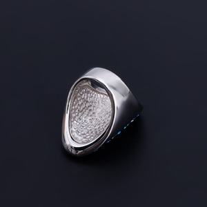Bague de fiançailles pour homme en acier inoxydable avec diamants CZ blancs, bagues cocktail élégantes en cristal taillé pour lui et elle, cadeau - Product Image 2