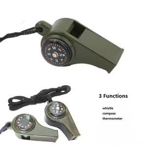 Silbato táctico <span class=keywords><strong>3</strong></span> en 1 para exteriores, termómetro con brújula para acampada y senderismo - Product Image 2