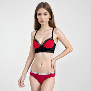 Vendita calda da donna mutandine Sexy in cotone perizoma <span class=keywords><strong>a</strong></span> vita bassa con perizoma lettera KISS ME comodo biancheria intima da donna traspirante - Product Image 5
