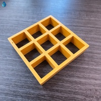 Grille moulée en FRP résistante aux chocs 38x38mm, panneaux de passerelle en fibre de verre, sol industriel