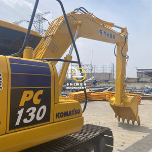 Excavatrice sur chenilles hydraulique d'occasion KOMATSU PC130, modèle 2019, moteur et pompe certifiés CE, équipement de terrassement - Product Image 3