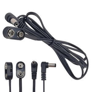 อะแดปเตอร์แบตเตอรี่ 9V แบบ T ต่อสายไฟ DC 5521 สำหรับเอฟเฟคกีตาร์ - Product Image 1