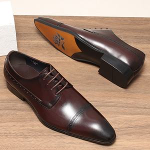 QJMP P02-07 2026 Nuevos Zapatos Oxford de Piel Genuina Impermeables y Transpirables con Patrón de Grafiti, Lavables, con Cordones en el Tobillo para Hombre - Product Image 2