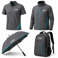 Set de Regalo Corporativo de Lujo con Logotipo Personalizado, Camiseta Polo, Mochila, Paraguas, Cuaderno, Botella, Bolígrafo, Gorra, Regalo Promocional Empresarial