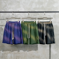 Short singe dégradé lavé Capris de marque de mode de rue rétro pour hommes