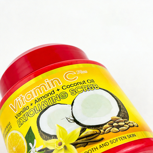 <span class=keywords><strong>Gommage</strong></span> exfoliant VC à la vanille et aux amandes, enrichi en vitamine C, végan, éclaircissant pour le visage, pour usage domestique, adultes - Product Image 2