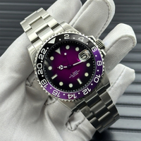 Montre mécanique classique de luxe en acier inoxydable avec logo personnalisé, design élégant et fin, pour homme