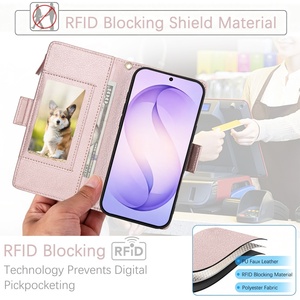 เคสโทรศัพท์หนัง PU สำหรับธุรกิจ สำหรับ Samsung S26 S23 S24 S25 Ultra FE พร้อมช่องใส่บัตร ที่ตั้งวาง และสายคล้องป้องกัน - Product Image 6