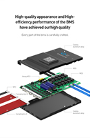 Smart Active JK BMS con RS485 8S 12S BMS 16S 200A 24S 40A 60A 80A 100A 150A 500A 1000A Lifepo4 BMS con equilibrio activo