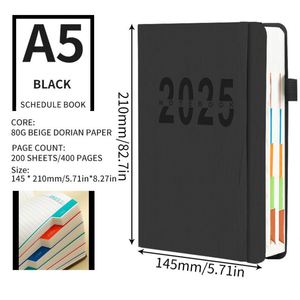 Premium 2025 Customizable Spiral Saddle Stitching A5 Planners Bulk Wholesale Corporate Gifts Daily Weekly Monthly Organizers - Product Image 6