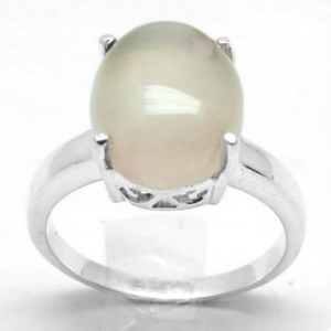 Bague Chrétienne Classique en Argent Sterling 925 avec Quartz Rose Épais et Sertissage clos, Bijou en Pierre Précieuse - Product Image 1