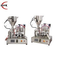Machine de remplissage et de bouchage semi-automatique de bureau HZPK pour liquides et pâtes, idéale pour les cosmétiques, le mascara, le vernis à ongles, les flacons et tubes en métal ou en plastique